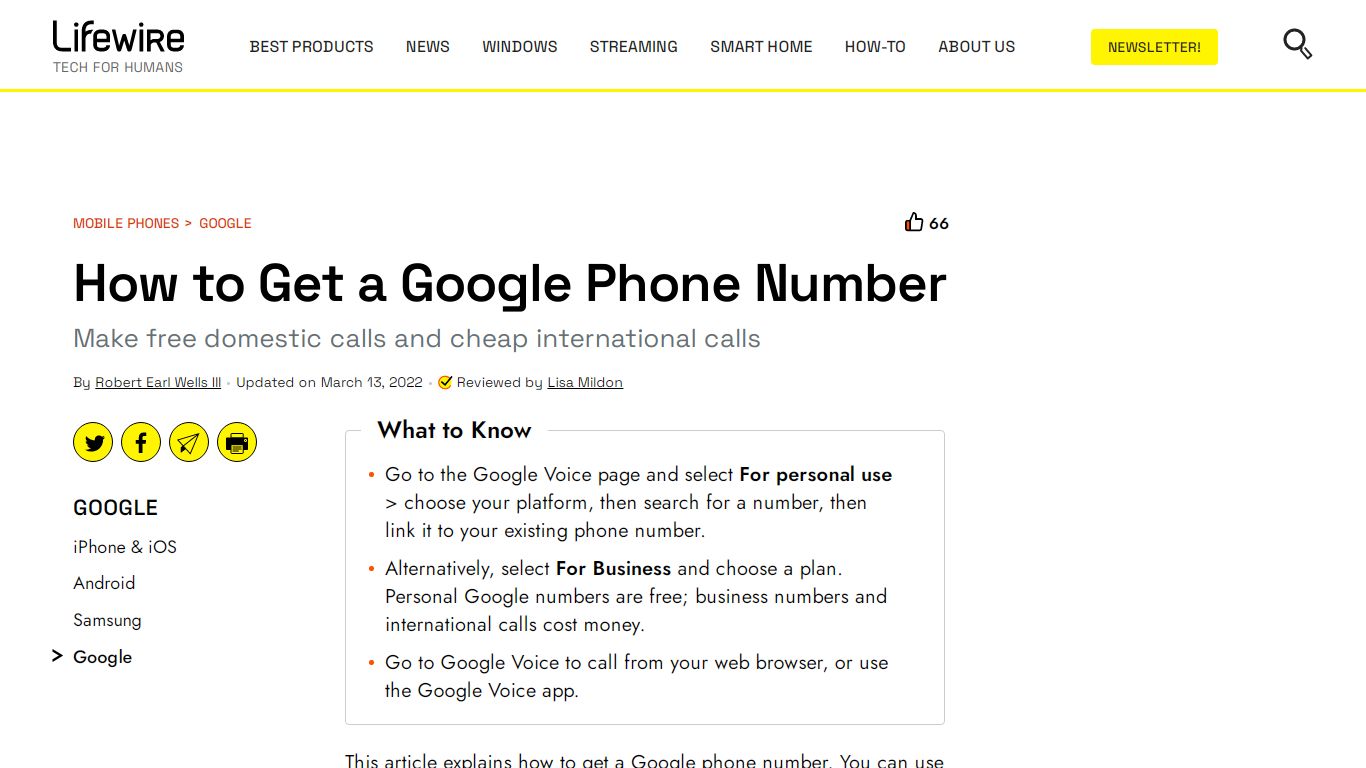 How to Get a Google Phone Number - Lifewire